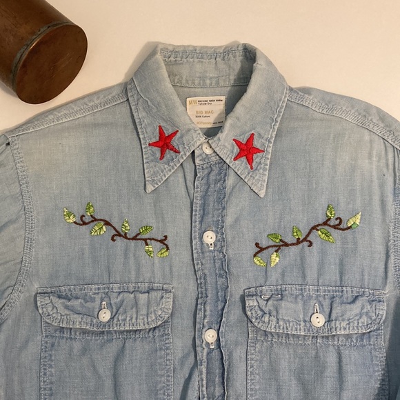 1970 Embroidered 1970 jean shirt - Picture 3 of 14